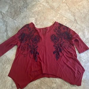 We the free oversized 3/4 sleeve T-shirt